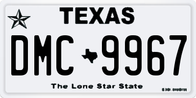 TX license plate DMC9967