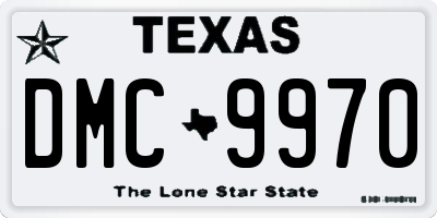 TX license plate DMC9970