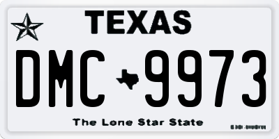 TX license plate DMC9973