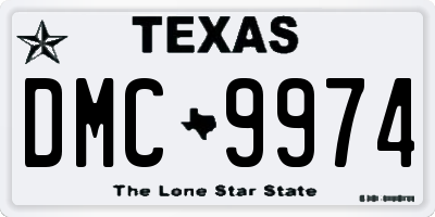 TX license plate DMC9974