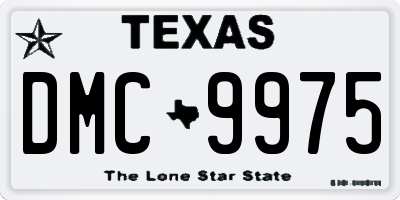 TX license plate DMC9975