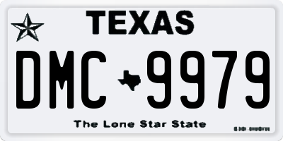 TX license plate DMC9979