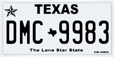 TX license plate DMC9983