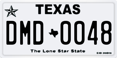 TX license plate DMD0048