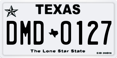 TX license plate DMD0127