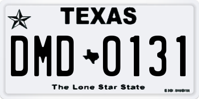 TX license plate DMD0131