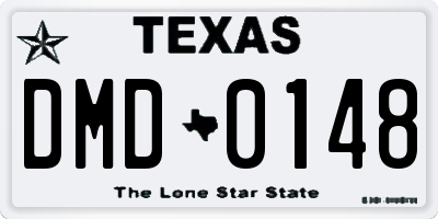 TX license plate DMD0148