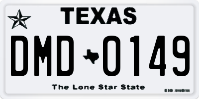 TX license plate DMD0149