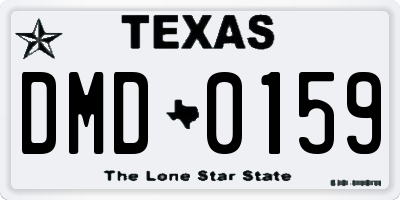 TX license plate DMD0159
