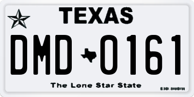 TX license plate DMD0161