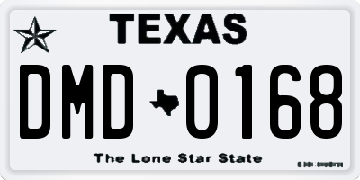 TX license plate DMD0168