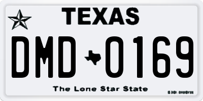 TX license plate DMD0169