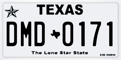 TX license plate DMD0171