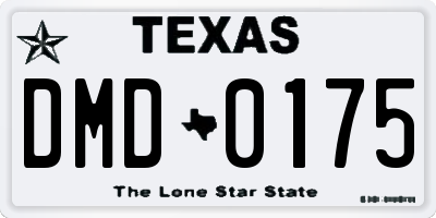 TX license plate DMD0175