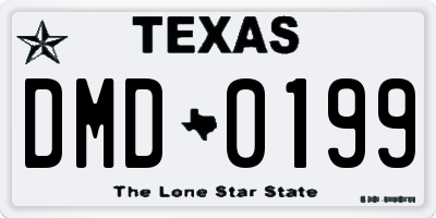TX license plate DMD0199