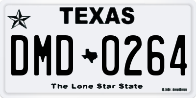 TX license plate DMD0264