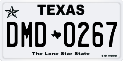 TX license plate DMD0267