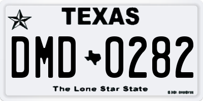 TX license plate DMD0282