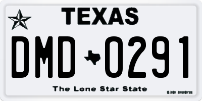 TX license plate DMD0291