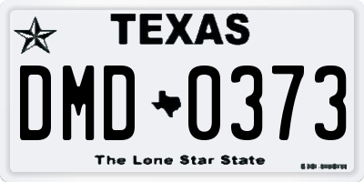 TX license plate DMD0373
