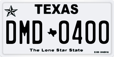 TX license plate DMD0400