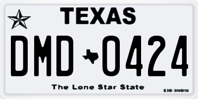 TX license plate DMD0424