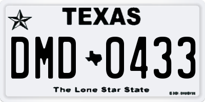 TX license plate DMD0433