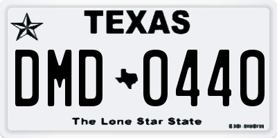 TX license plate DMD0440