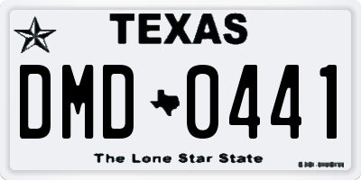TX license plate DMD0441