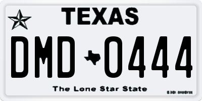 TX license plate DMD0444