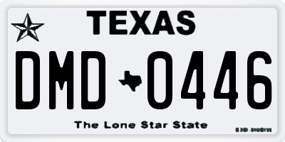 TX license plate DMD0446