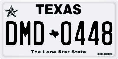 TX license plate DMD0448