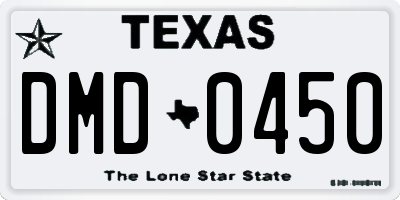 TX license plate DMD0450