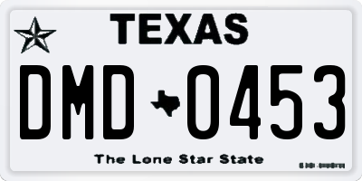 TX license plate DMD0453