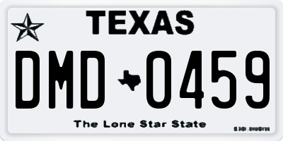 TX license plate DMD0459