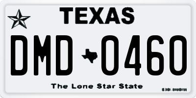 TX license plate DMD0460
