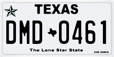 TX license plate DMD0461
