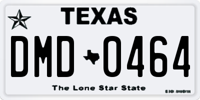 TX license plate DMD0464