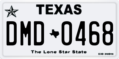 TX license plate DMD0468