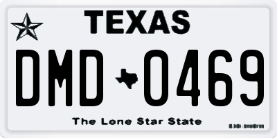 TX license plate DMD0469