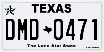 TX license plate DMD0471