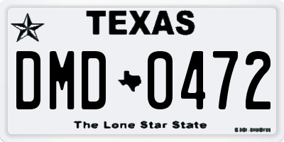 TX license plate DMD0472