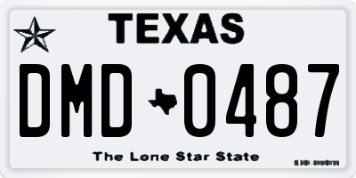 TX license plate DMD0487