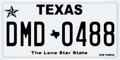 TX license plate DMD0488