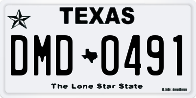 TX license plate DMD0491