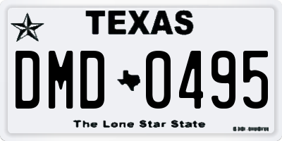 TX license plate DMD0495