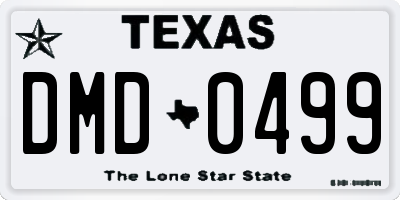 TX license plate DMD0499