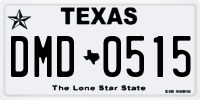 TX license plate DMD0515