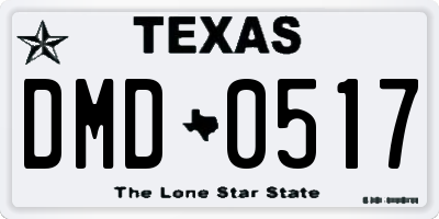 TX license plate DMD0517