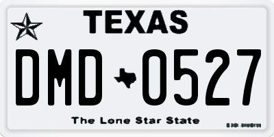 TX license plate DMD0527